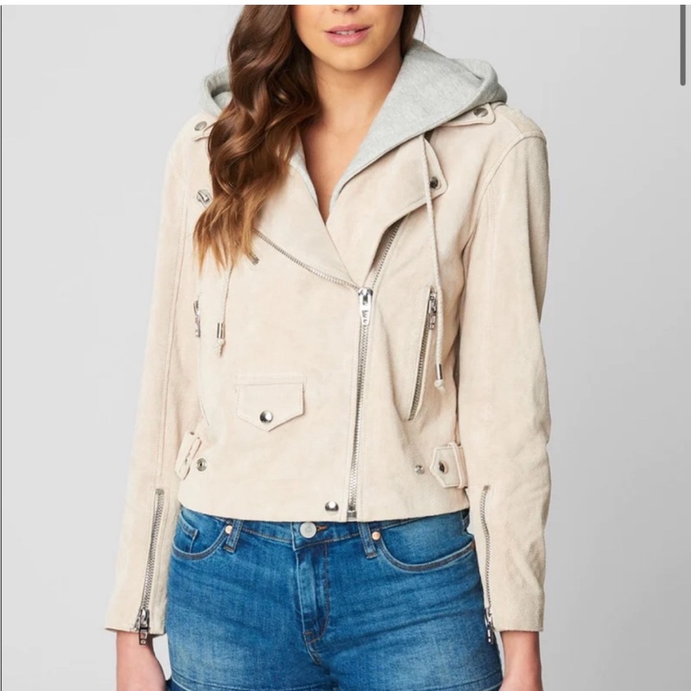 Blank nyc suede hooded jacket
